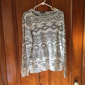 Saks Fifth Avenue GRAY Burnout Sweatshirt